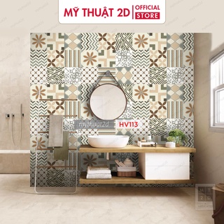 Sét 40 ô Decal gạch bông_WINTER GARDEN_kt 20x20/ô_HV113