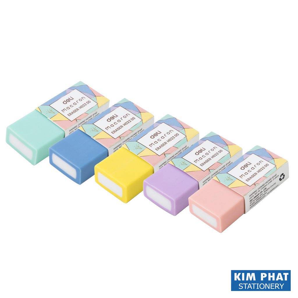 Gôm tẩy nhiều màu sắc Macaron Deli H02200