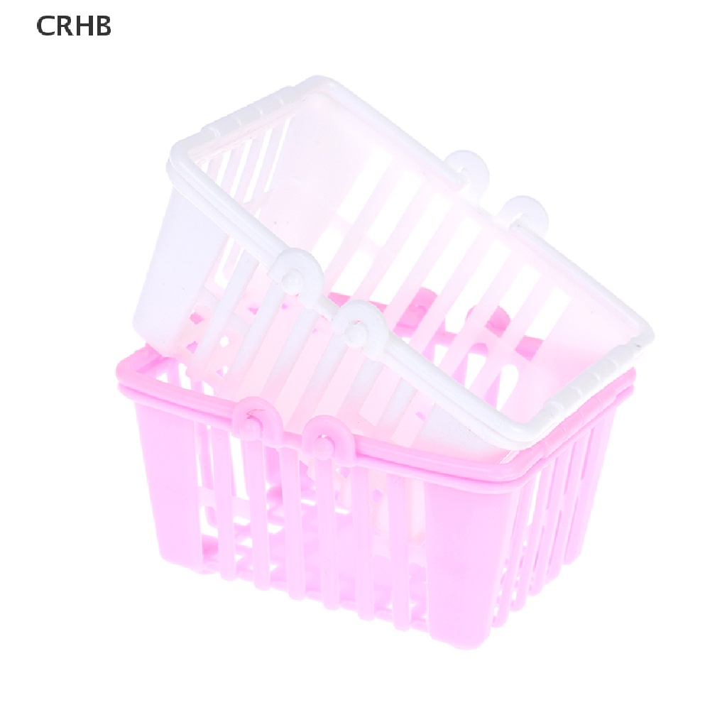 Crhb Set 2 Giỏ Mua Sắm Đồ Chơi Mini Cho Nhà Búp Bê Mới