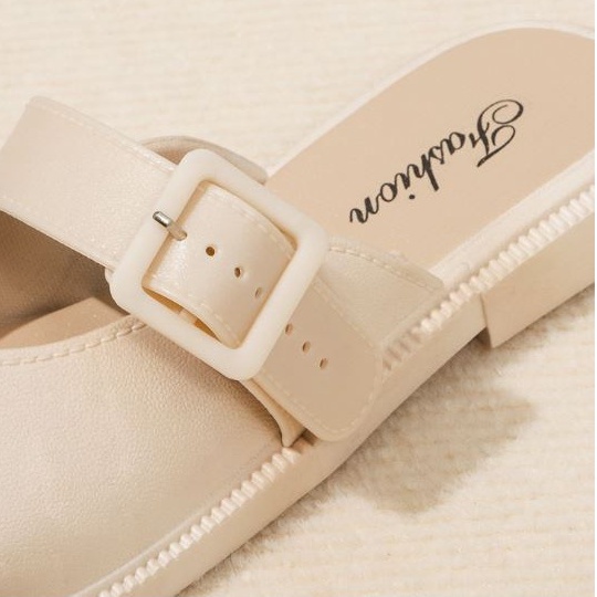 Dép Nữ Mũi Tròn Có Dây Quai Ngang Kiểu Dáng Xinh Xắn Màu Sắc Trang Nhã