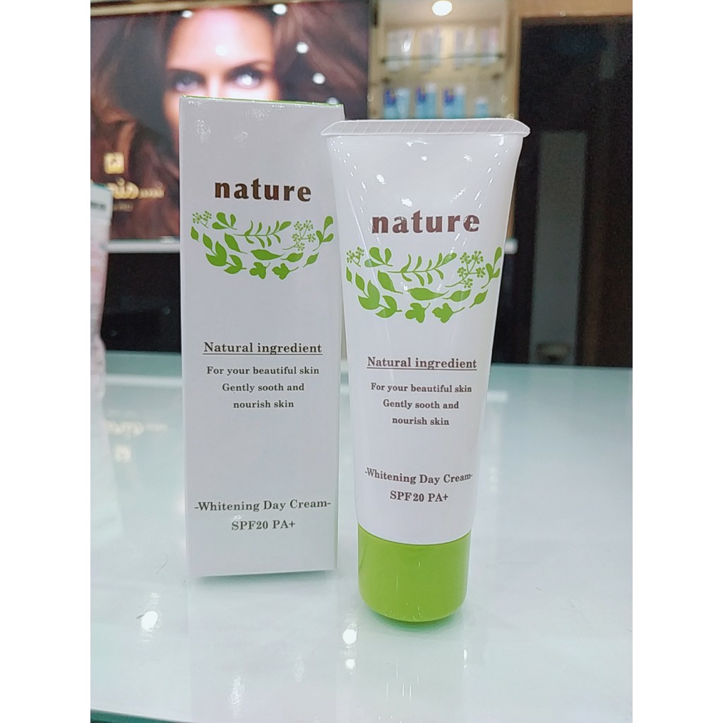 Kem dưỡng làm trắng da ban ngày Nhật Bản Naris Nature Whitening Day Cream SPF20/PA+ 40gr