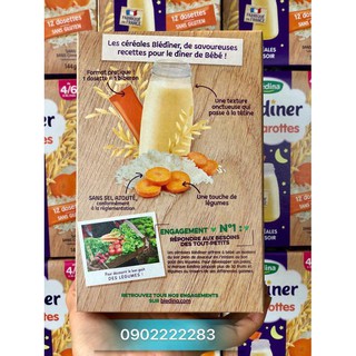 Bột Bledina thanh 4/6m vị carot - 144gr