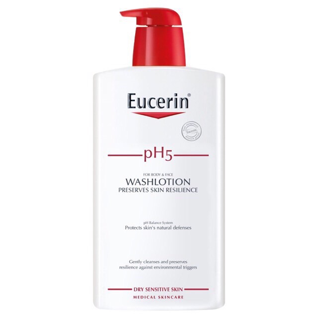 Sữa tắm Washlotion pH5 Eucerin 1000ml  TẶNG Nước Tẩy Trang 400ml
