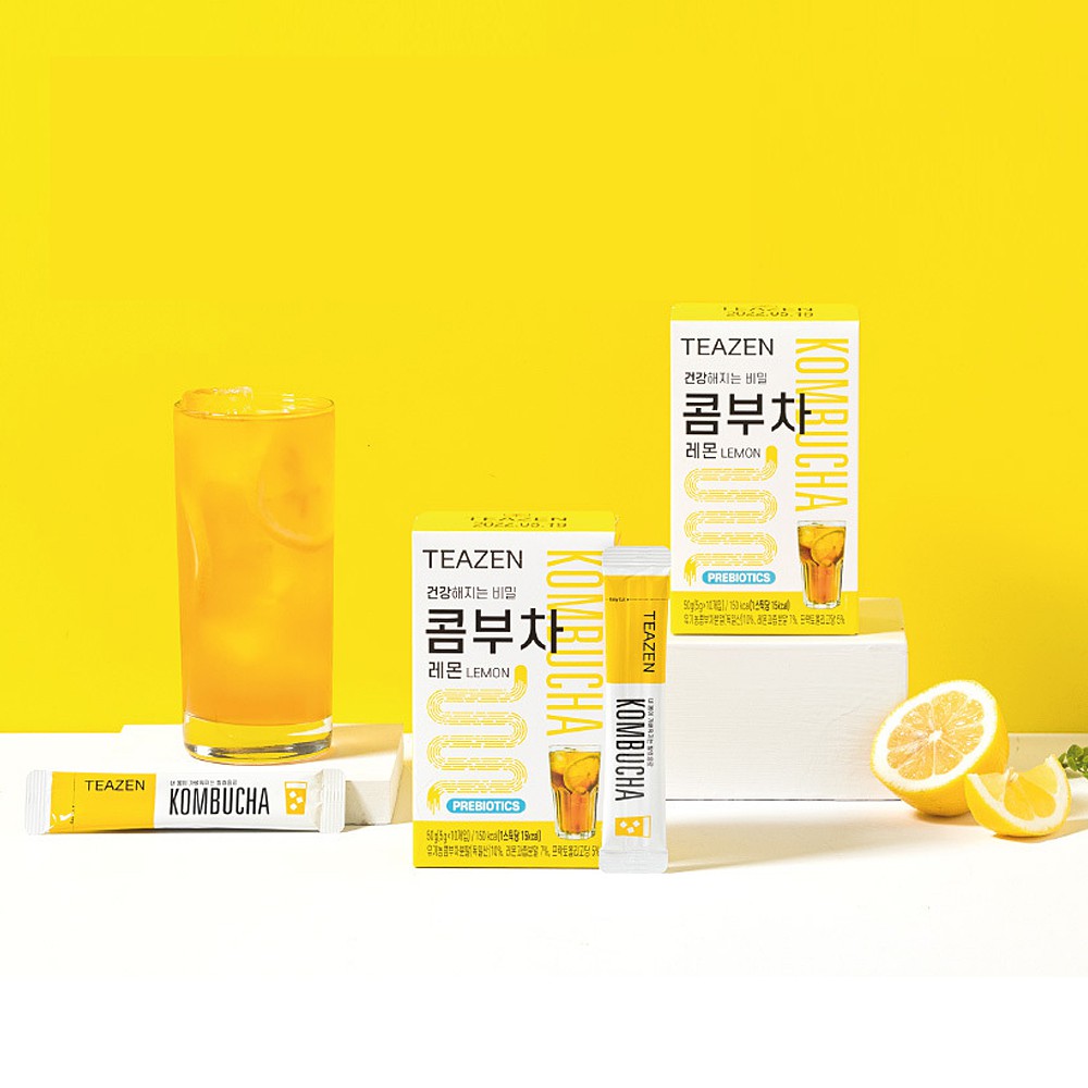 Trà Teazen kombucha thanh nhiệt, vị chanh giữ dáng cải thiện sức khỏe của BTS Jung kook Hàn Quốc