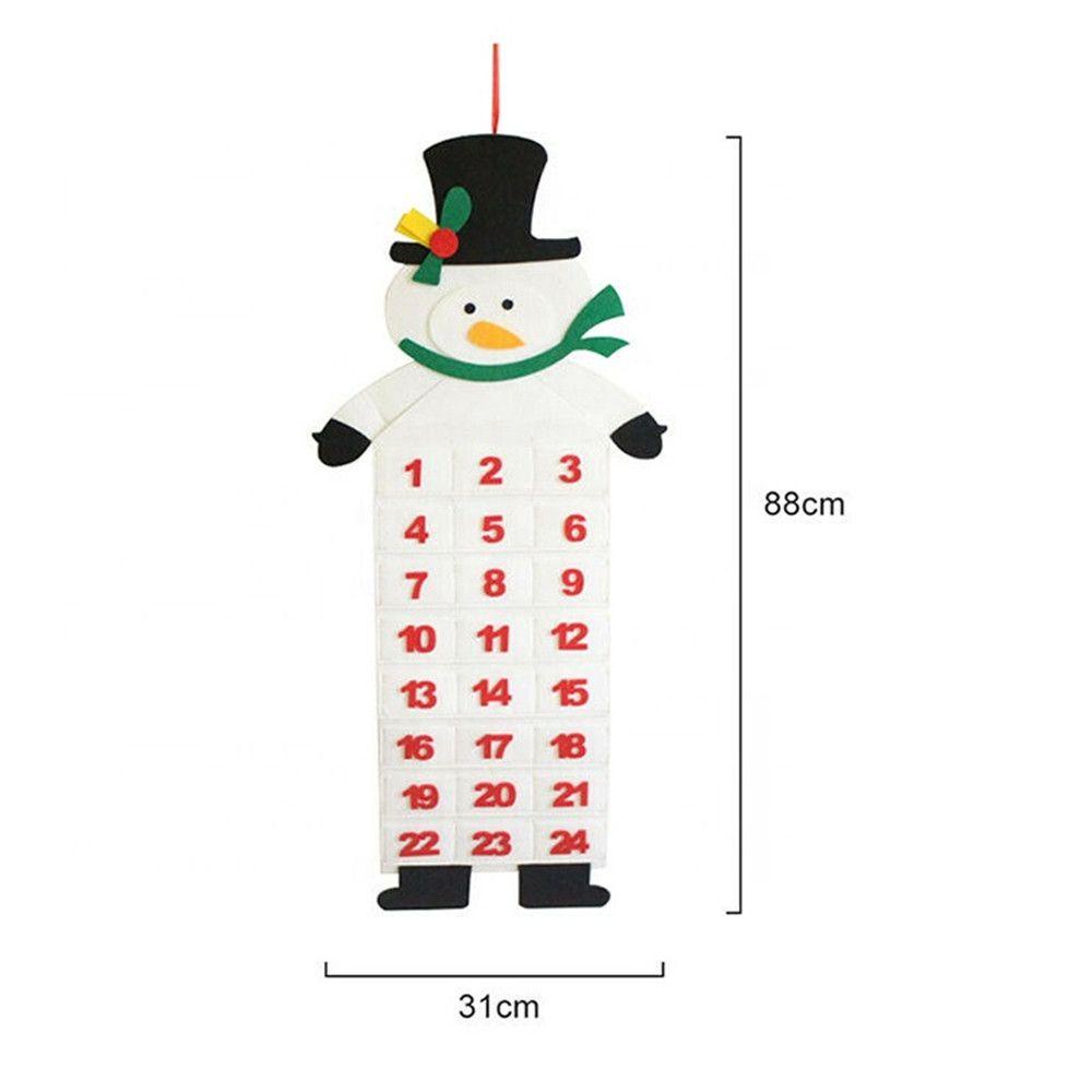 Layor1 Lịch Treo Tường Đếm Ngược Hình Người Tuyết Tuần Lộc Tuần Lộc Trang Trí Giáng