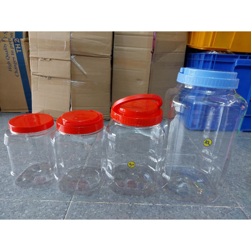 Hủ nhựa Duy Tân đủ size 3kg 5kg 7kg 10kg kèm nắp nhựa