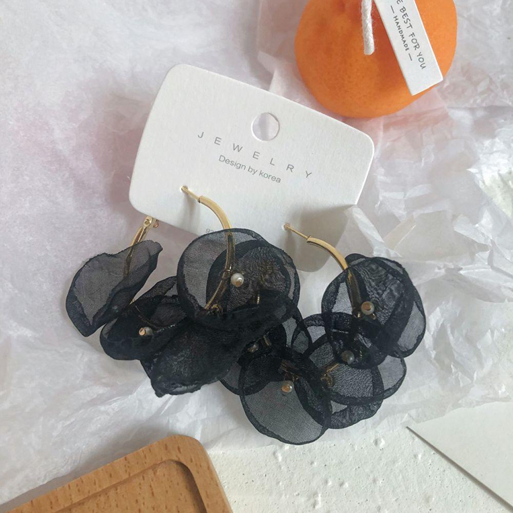 Bông Tai Dạng Vòng Đính Hạt Tròn Phong Cách Vintage Ngọt Ngào Cho Nữ