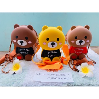 Túi gấu brow love baby mẫu mới 2 dây