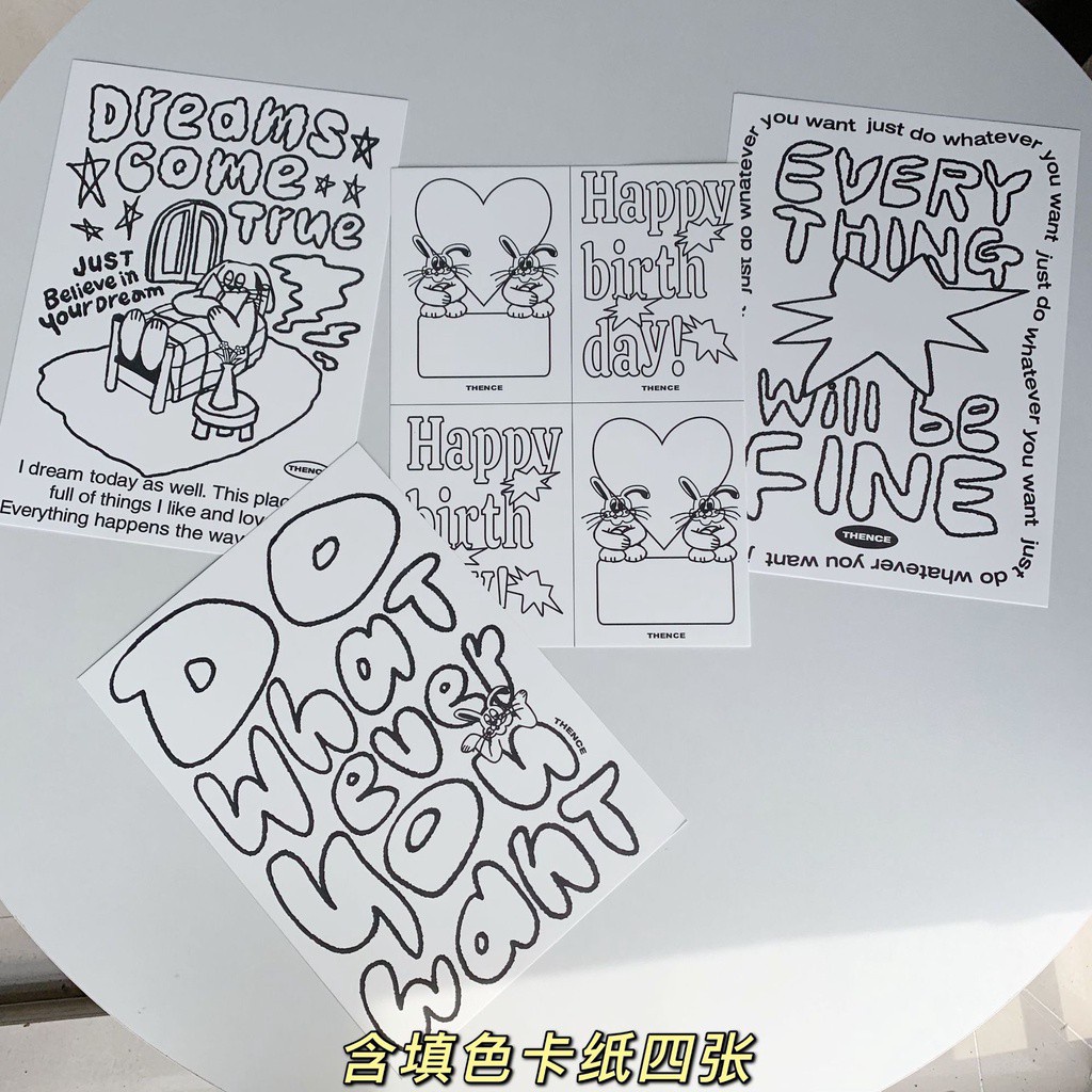 Set 15 thẻ ảnh trang trí dán tường phong cách retro độc đáo dễ thương