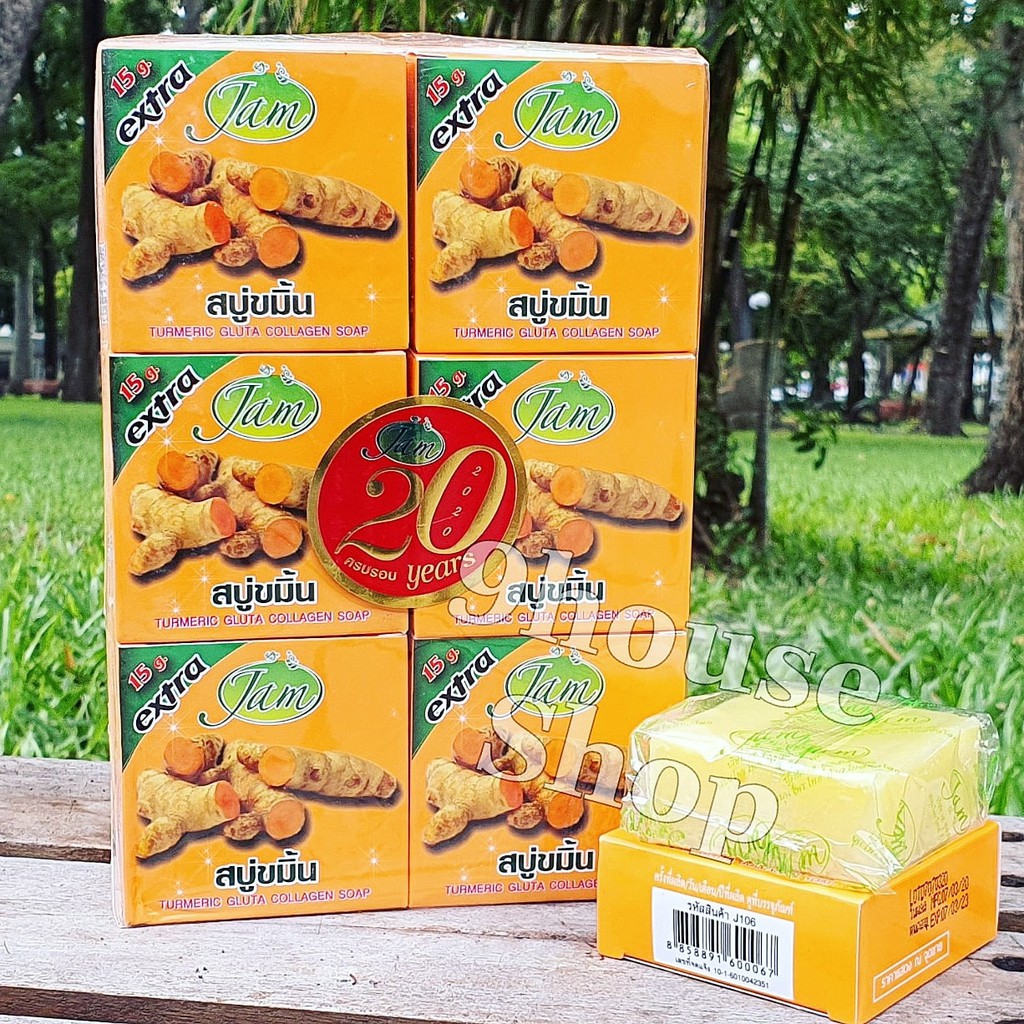 01 Cục Xà Bông NGHỆ JAM TURMERIC SOAP 65gram