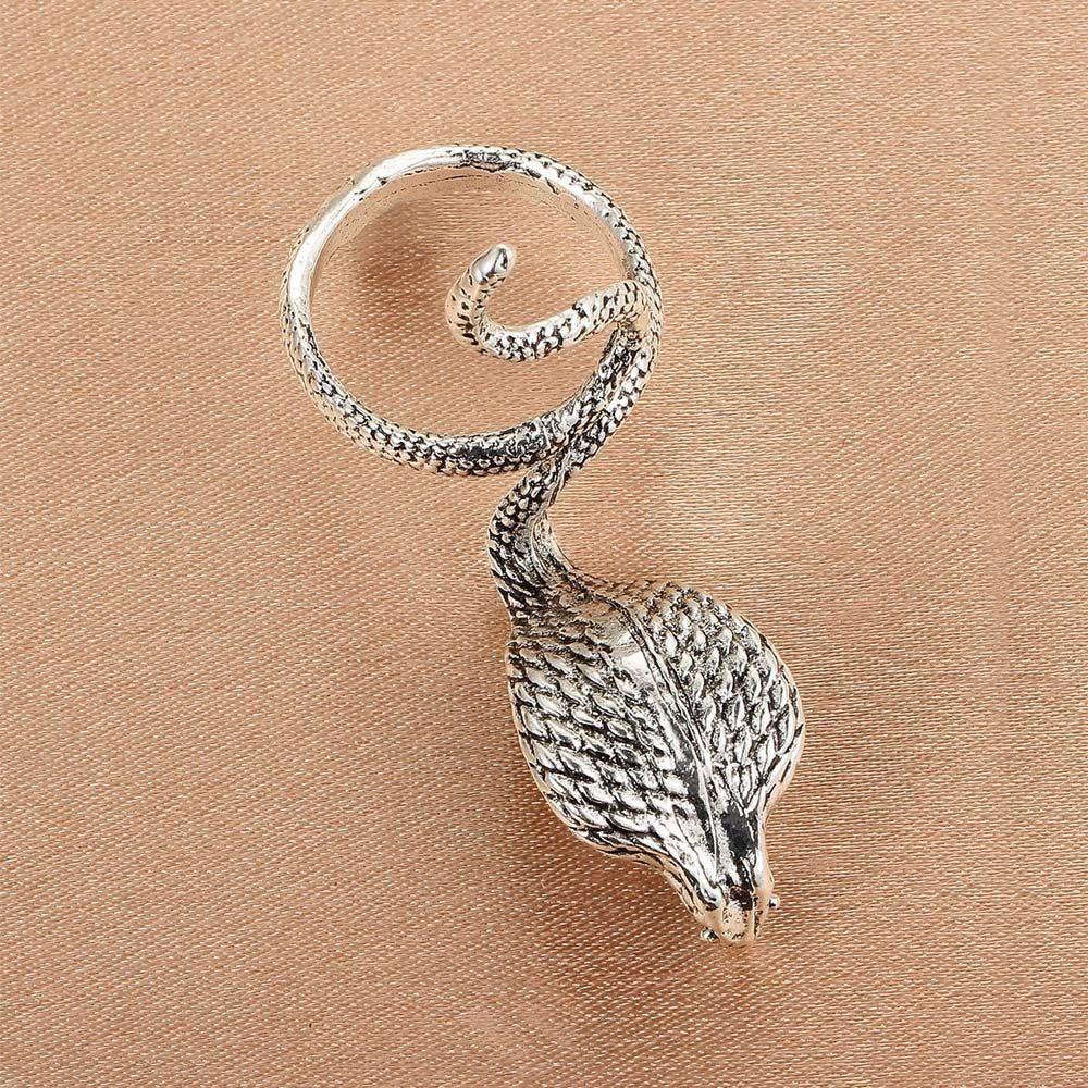 MXGOODS Nhẫn Hình Rắn Dạng Mở Phong Cách Punk Cá Tính Cho Nam Và Nữ