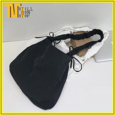 TÚI TOTE ĐEO CHÉO DÂY RÚT CÓ KHÓA &amp; TÚI CON - VẢI CANVAS PHONG CÁCH ULZZANG
