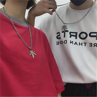 Dây chuyền mặt lá phong ulzzang unisex cá tính