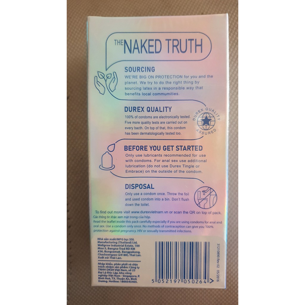 Bao cao su Durex Invisible  Hộp 10 chiếc