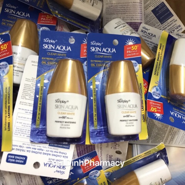 Chống nắng skin Aqua Clear White SPF 50+ PA ++++ 7g tiện để túi💓
