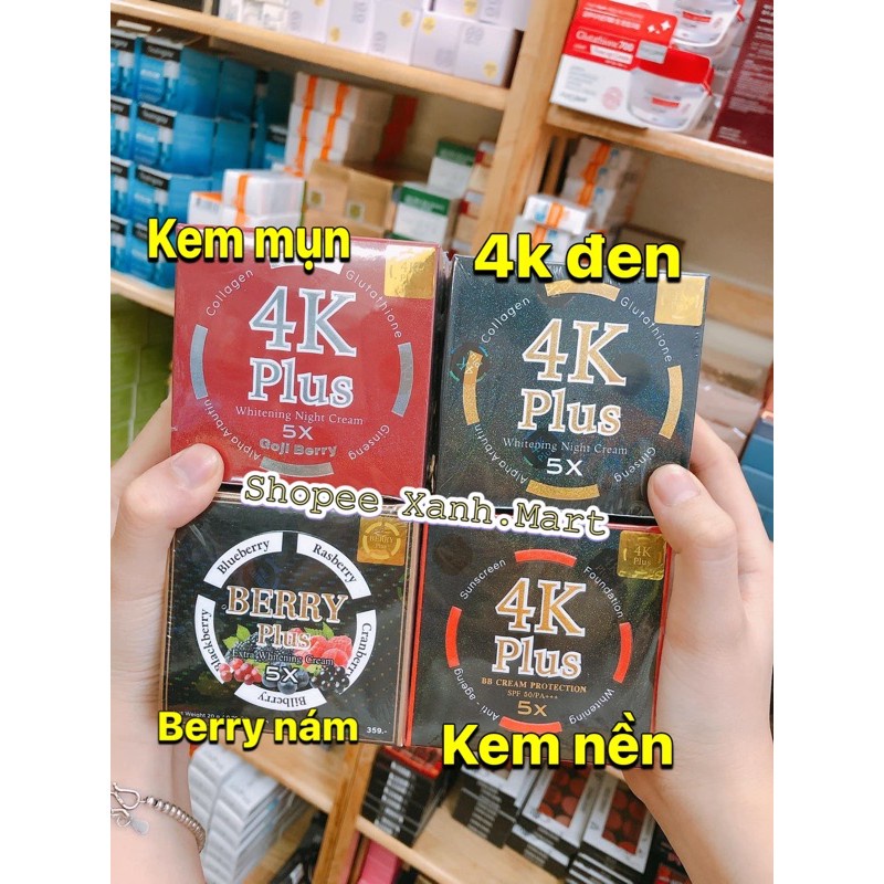 CHÍNH HÃNG CÓ TEM-- Kem 4K - 4K TRÁI CÂY BERY- 4K ĐỎ - 4K MAKEUP Thái Lan