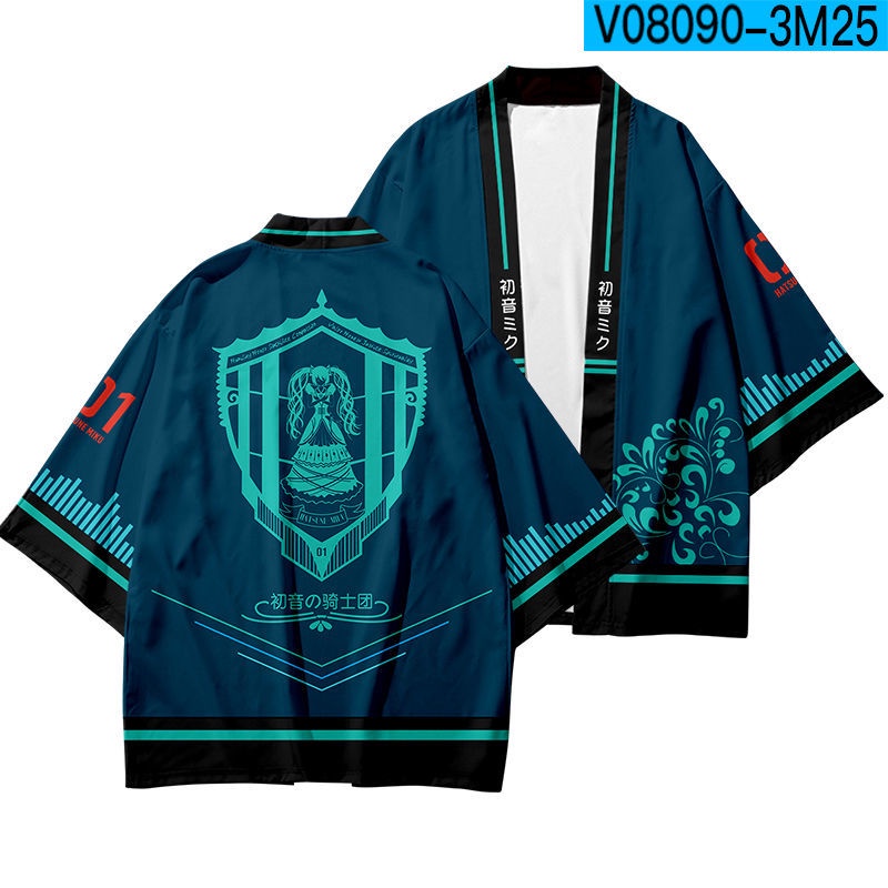 ☌▽☊Áo Khoác Kimono Có Thể Tháo Rời In Hình Hatsune Miku