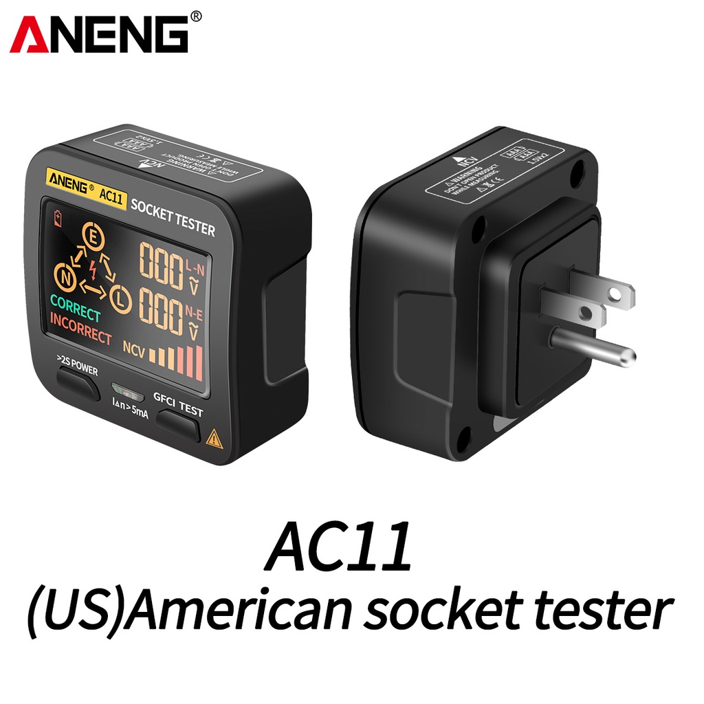 Ổ Cắm Kiểm Tra Điện Áp Thông Minh AC11 US / UK / EU / AU