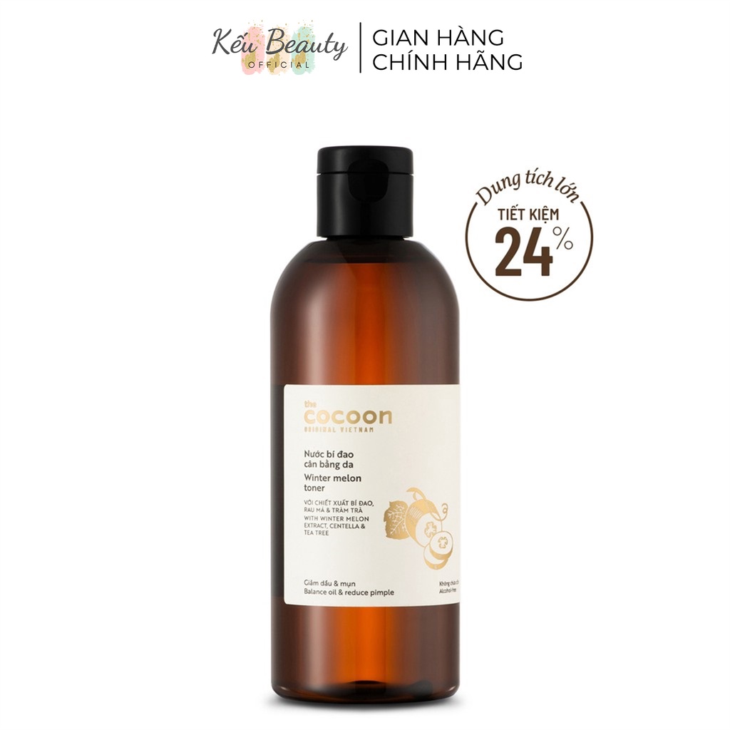 Nước bí đao cân bằng da Cocoon Winter Melon Toner kiềm dầu và mụn ẩn 310ml