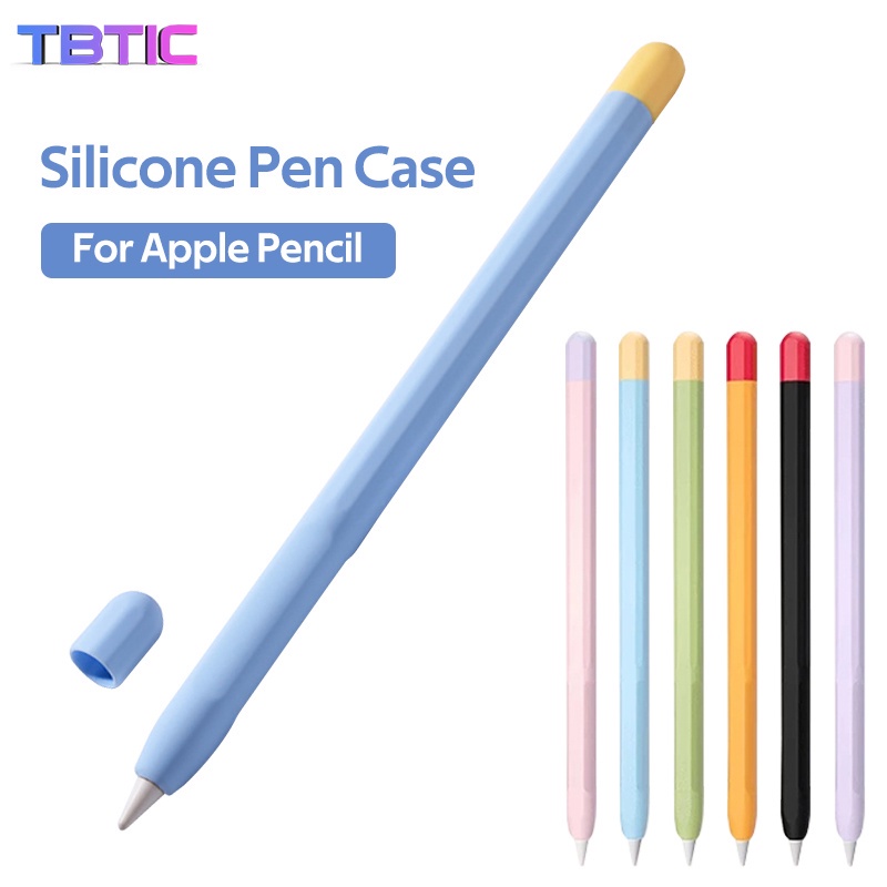 Vỏ bảo vệ bút cảm ứng TBTIC bằng silicone mềm phù hợp cho Apple Pencil 1 2