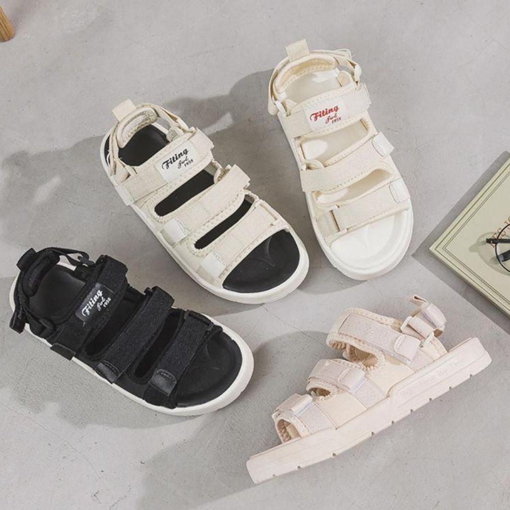 Sandal Nữ Đi Học Unisex Nam Nữ Đế Êm 3 Quai MRS006 - Mery Shoes