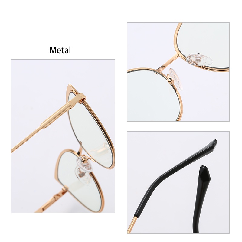 Mắt kính gọng kim loại chống ánh sáng xanh ZELIN phong cách âu mỹ wh547