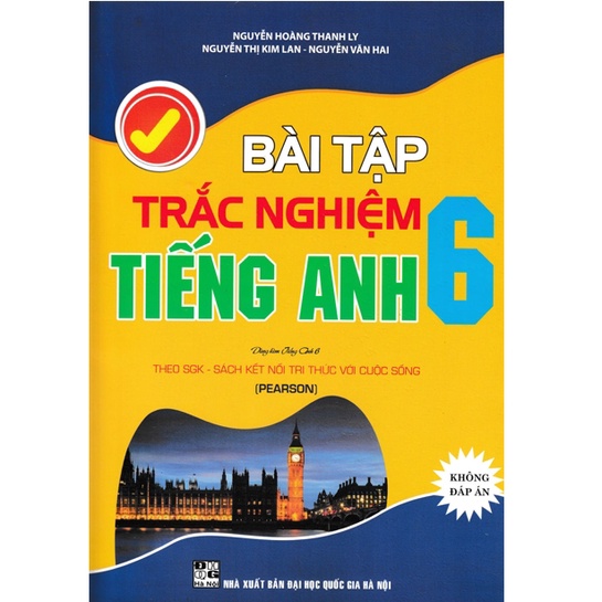 Sách - Bài tập trắc nghiệm Tiếng anh 6 - Không Đáp án