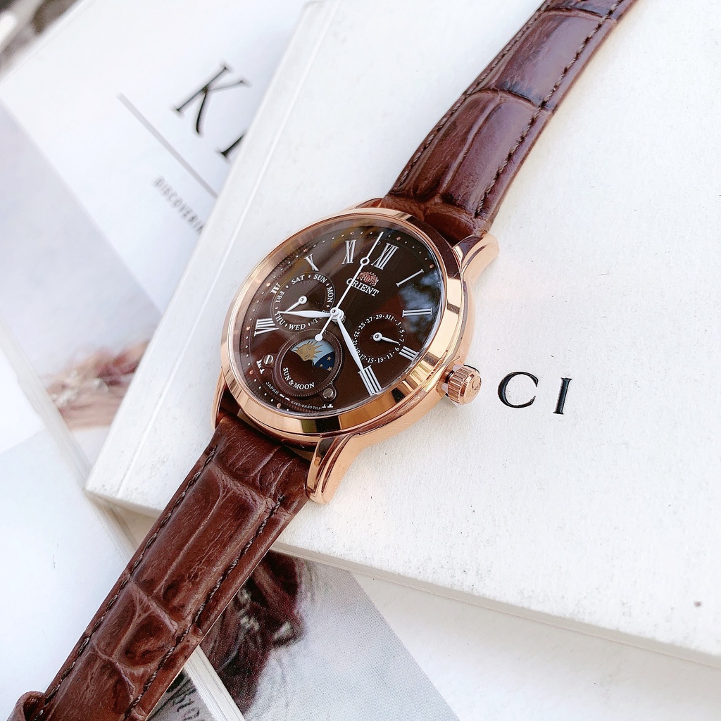 Đồng hồ đôi dây da Orient Sun and Moon SAK00003T0 RA-KA0002Y