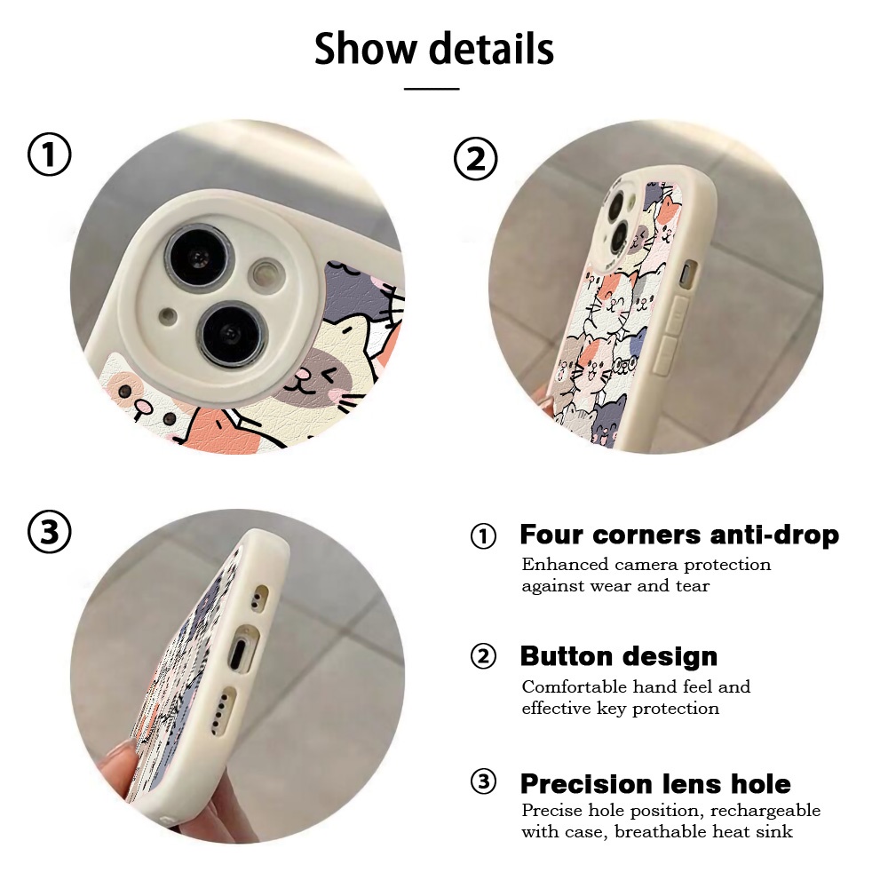 Ốp Điện Thoại Tpu Hình Mèo Dễ Thương Cho IPhone 11 Pro Max X Xr Xs Max 7 8 Plus Se 2020 12 Pro Max 13 Pro Max