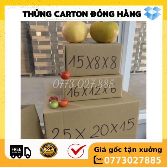 [Combo 50c]  [15x8x8] Thùng Hộp Carton Đóng Gói Hàng