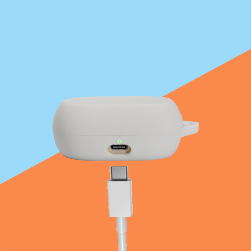 Vỏ Bảo Vệ Hộp Sạc Tai Nghe Jabra/JBL Elite 7 Pro Bằng Silicon Màu Trơn Kèm Móc