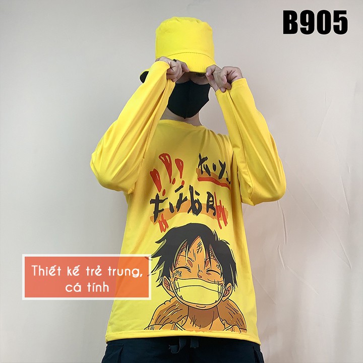 Áo thun dài tay mùa thu đông Wado cho nam nữ chất cotton mềm mịn dáng áo oversize, in hình mã B905