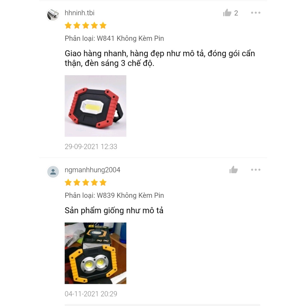 Đèn Leb Cắm Trại, Đèn Đa Năng, Sáng 12H Dùng 2 Pin 18650 | BigBuy360 - bigbuy360.vn