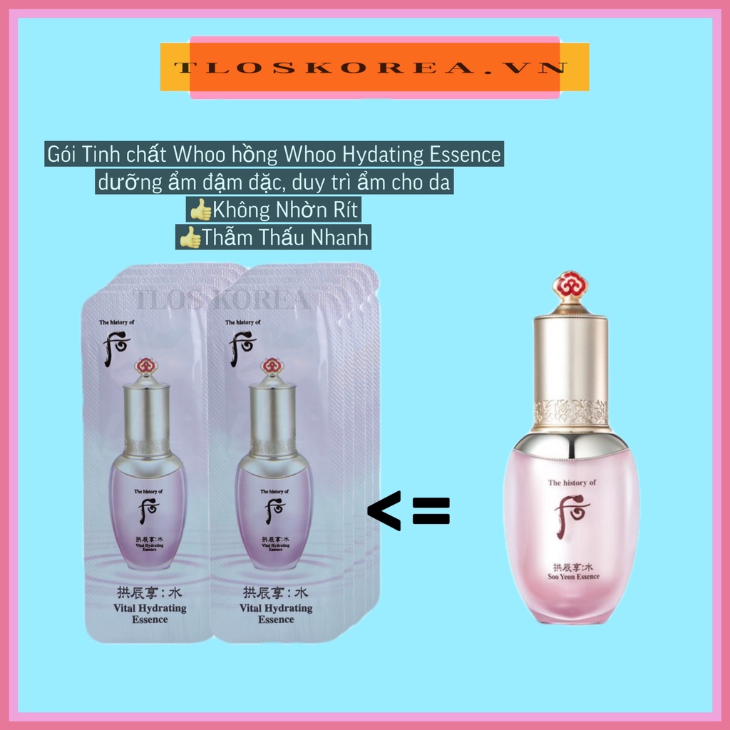 [Xả Kho] Tinh Chất Dưỡng Da Whoo Vital Hydrating Essence  1Ml Gói Sample - Dưỡng Ẩm Cấp Nước - Sáng Da - Thải Độc Da