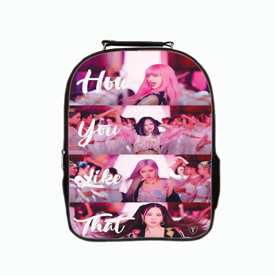 [Mã FAMALLT5 giảm 15% đơn 150K] Balo thời trang nữ TROY BLV02N-PINK in hình nhóm nhạc Blackpink How you like that