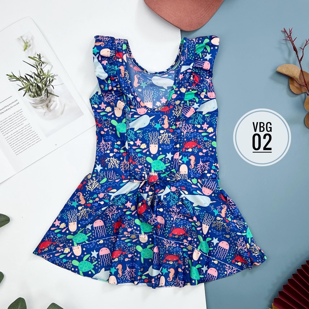 Váy bơi LITIBABY bé gái thiết kế, size 6/11