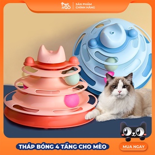 Tháp bóng 4 tầng đồ chơi cho mèo