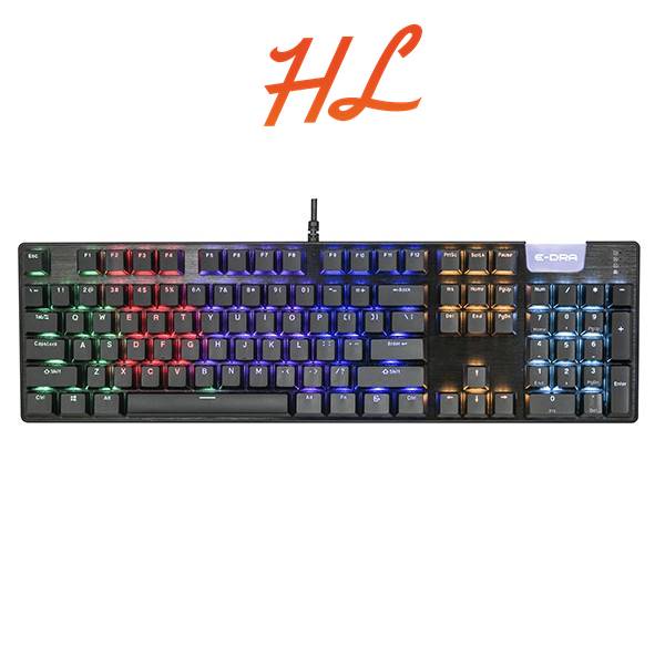 Bàn Phím Cơ E-DRA EK312 LED Rainbow  - BH Chính Hãng 24 Tháng - Hưng Long PC