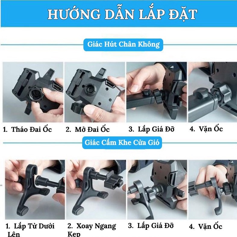Giá Đỡ Điện Thoại Trên Ô Tô, Xoay 360 ĐỘ ⭐ Kẹp Điện Thoại Thông Minh, Gắn Trên Taplo Và  Khe Cửa Gió Điều Hòa | BigBuy360 - bigbuy360.vn