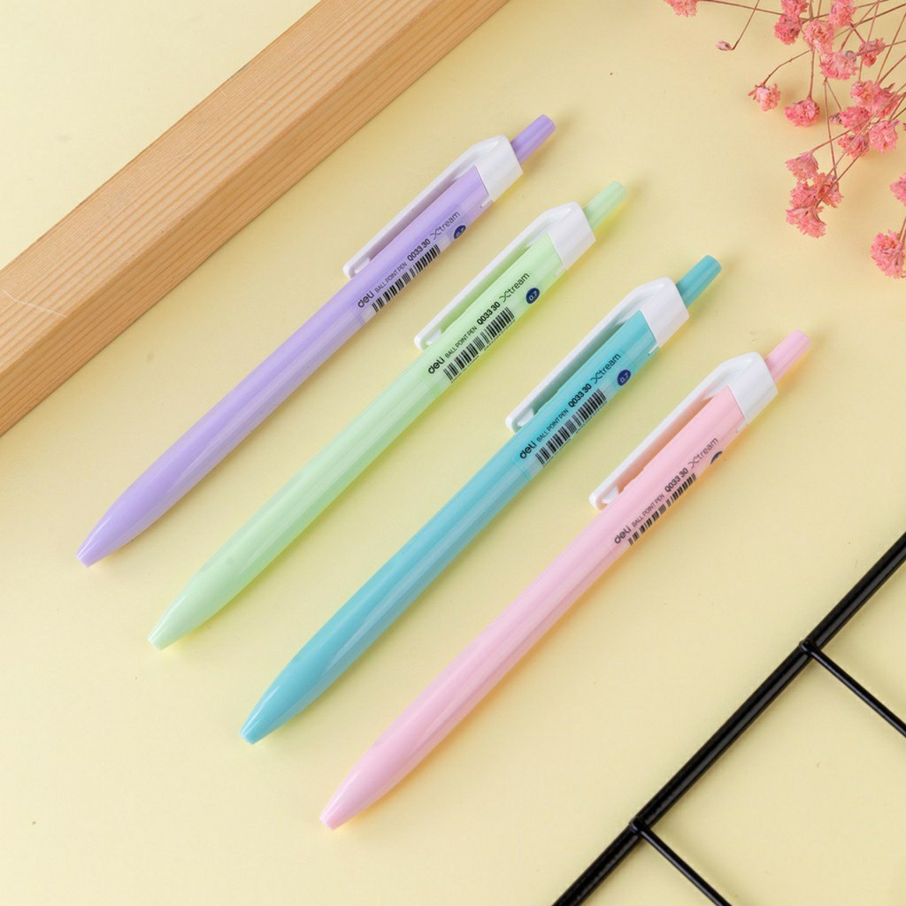 Bút bi Deli ngòi 0.7mm vỏ nhiều màu sắc