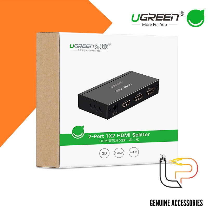Bộ chia HDMI 1 ra 2 hỗ trợ 1.4v Full HD Ugreen 40201