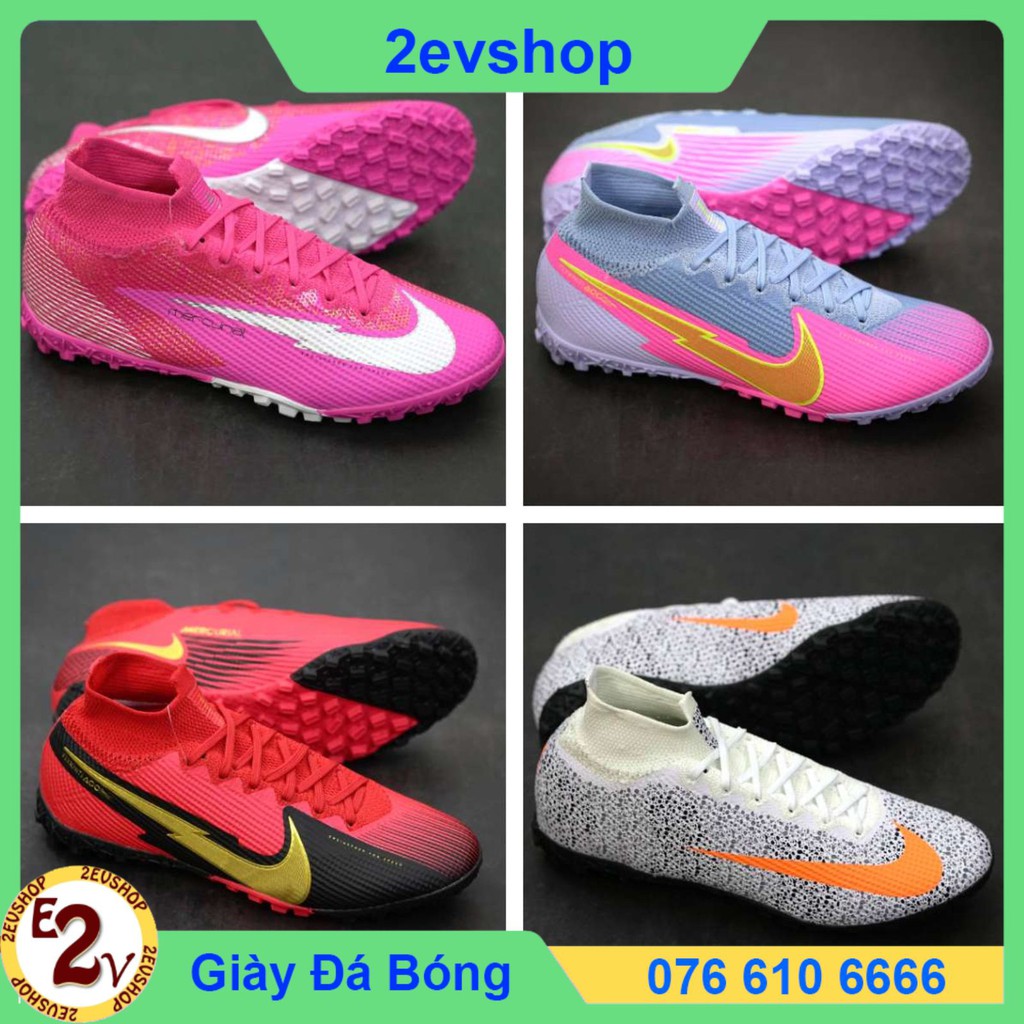 Giày Đá Bóng 𝗧𝗙 𝗡𝗶𝗸𝗲 𝗠𝗲𝗿𝗰𝘂𝗿𝗶𝗮𝗹 𝗩𝗜𝗜 Cao Cổ Đủ Màu Đã Khâu