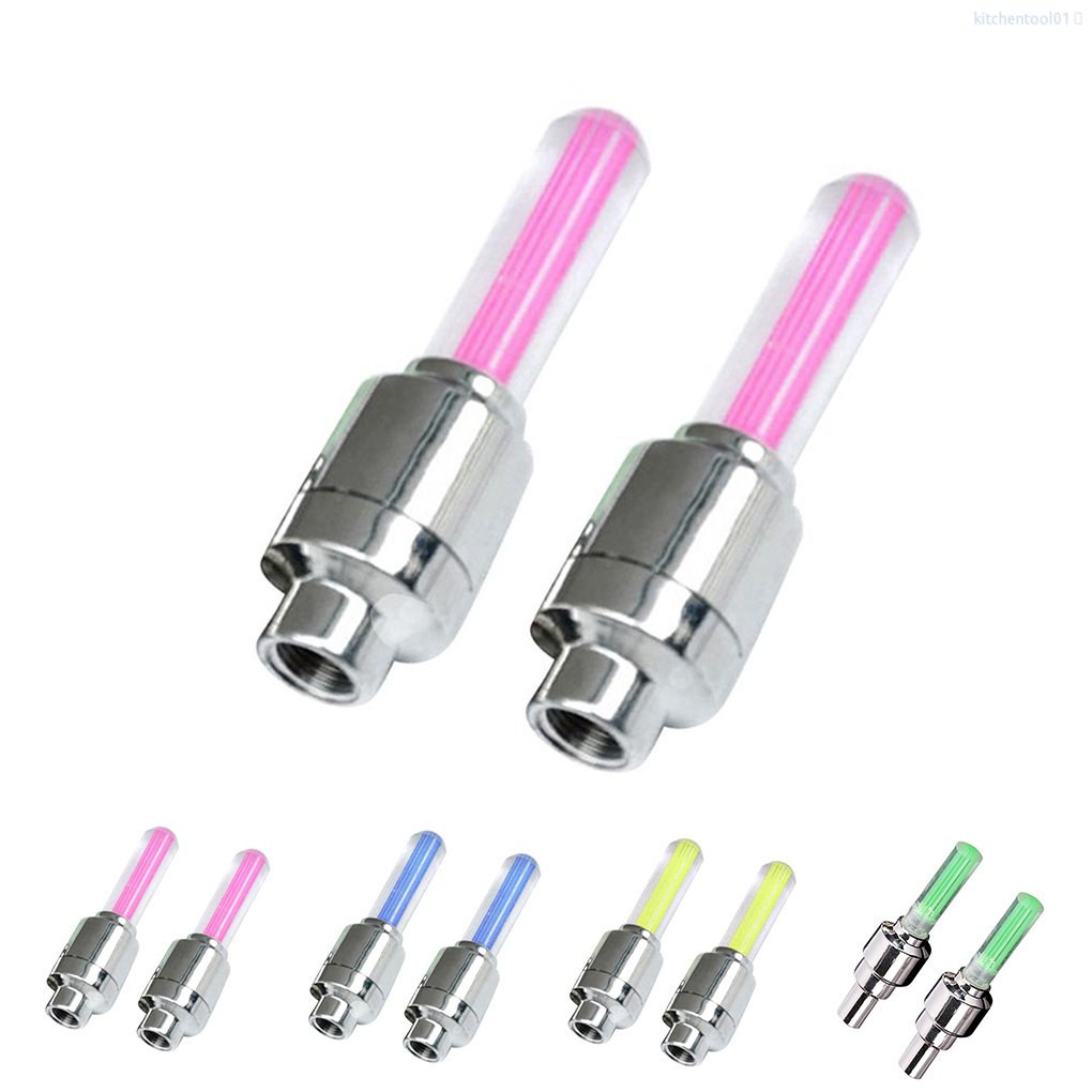 Bộ 2 Đèn Led Trang Trí Van Khí Bánh Xe Máy, Xe Hơi, Xe Máy, Xe Đạp