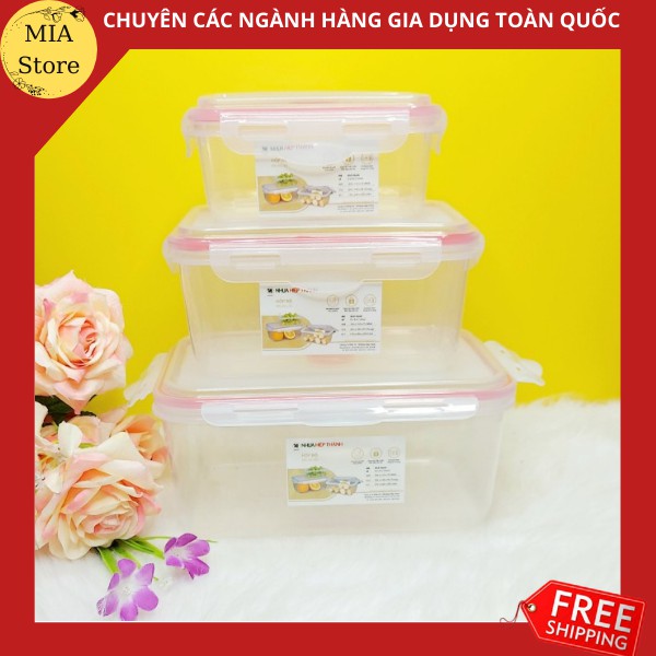 Hộp nhựa chữ nhật đựng thức ăn/ Lưu trữ ( HT 409)