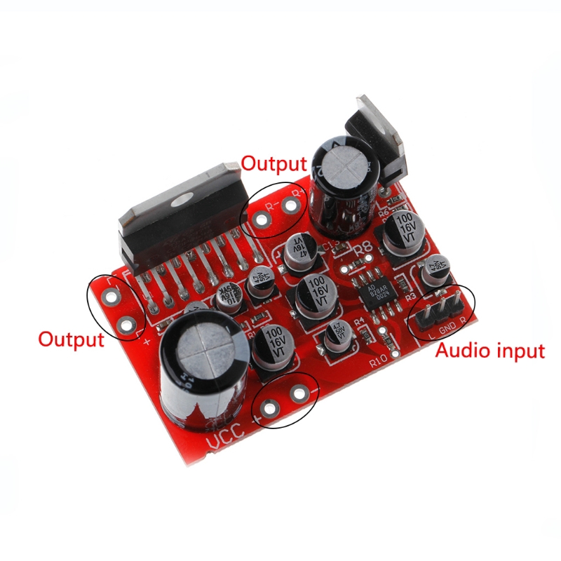 Bảng mạch khuếch đại DC 12V TDA7379 38W+38W với bộ tiền khuếch đại AD828