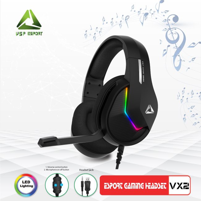 TAI NGHE CHUYÊN GAME CỰC CHẤT DÀNH CHO GAME THỦ VSP ESPORT GAMING VX2 | BigBuy360 - bigbuy360.vn