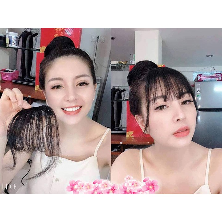 Tóc Mái Thưa Làm Từ Tóc Thật- Tự nhiên- Dệt Bằng tay- Freeship