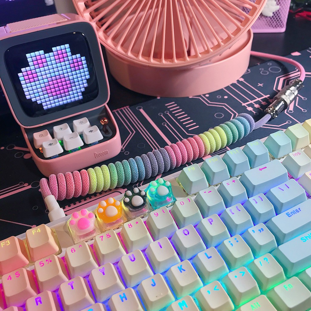 🎁 Keycap chân mèo 🐾 Neko xuyên led 🐱 Keycaps bé mèo cute handmade trang trí bàn phím cơ gaming