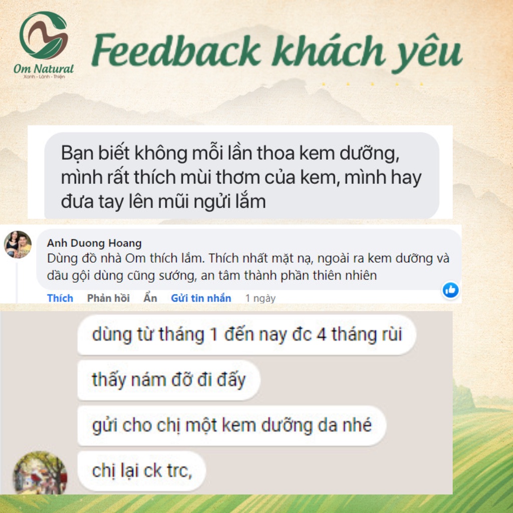 Kem Dưỡng Da Tía Tô A OM NATURAL Cấp Ẩm, Làm Mịn Sáng Da 50g