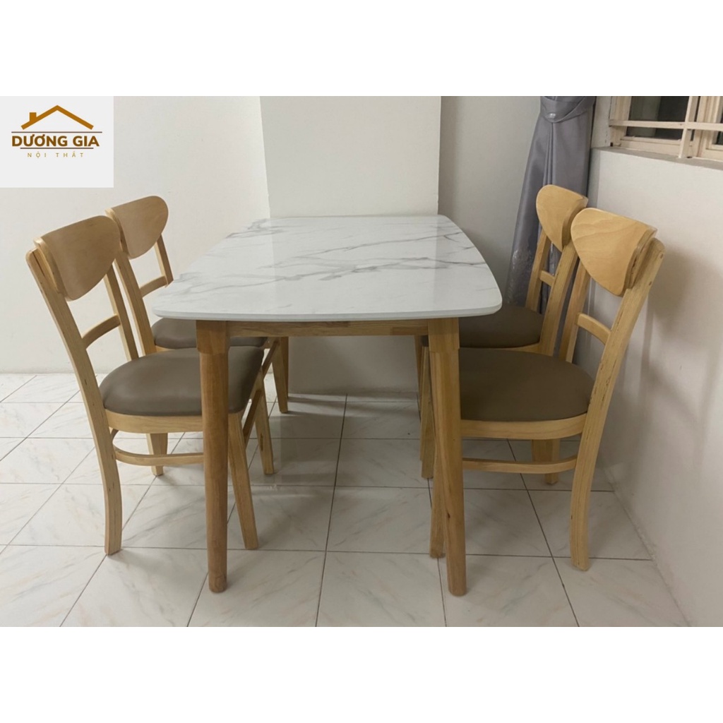 Bộ bàn ăn gỗ cao su (Miễn ship hồ chí minh)